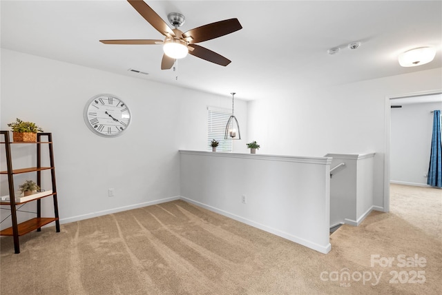 5069 Thomasville Dr, Belmont, NC 28012 - empty room with carpet, ceiling fan, and a smoke detector