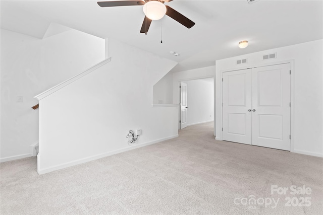 231 Anvil Draw Pl, Rock Hill, SC 29730 - unfurnished living room with carpet, ceiling fan, and lofted ceiling