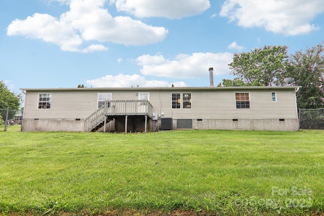 18 Sweet Briar Path Way, Hendersonville, NC 28792 - rear view of property featuring crawl space, a deck, and stairs