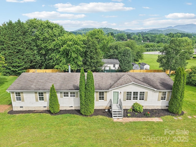 18 Sweet Briar Path Way, Hendersonville, NC 28792 - view of front of property featuring crawl space and a mountain view