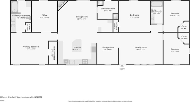 18 Sweet Briar Path Way, Hendersonville, NC 28792 - view of home floor plan