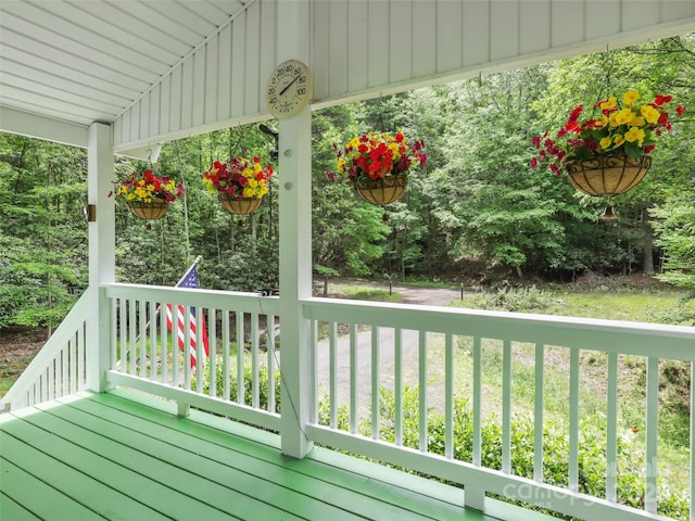 275 Bulldog Ln, Green Mountain, NC 28740 - view of wooden terrace