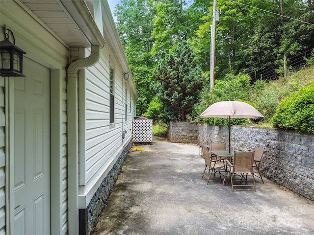 275 Bulldog Ln, Green Mountain, NC 28740 - view of patio featuring outdoor dining area