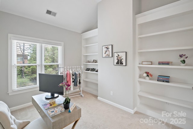 11335 Wescott Hill Dr, Huntersville, NC 28078 - sitting room featuring plenty of natural light, built in features, carpet flooring, and lofted ceiling