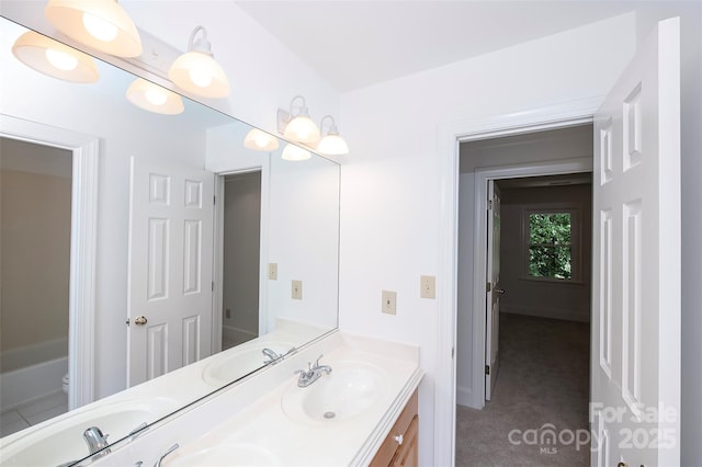10408 Hadleigh Pl, Charlotte, NC 28210 - bathroom featuring double vanity and toilet