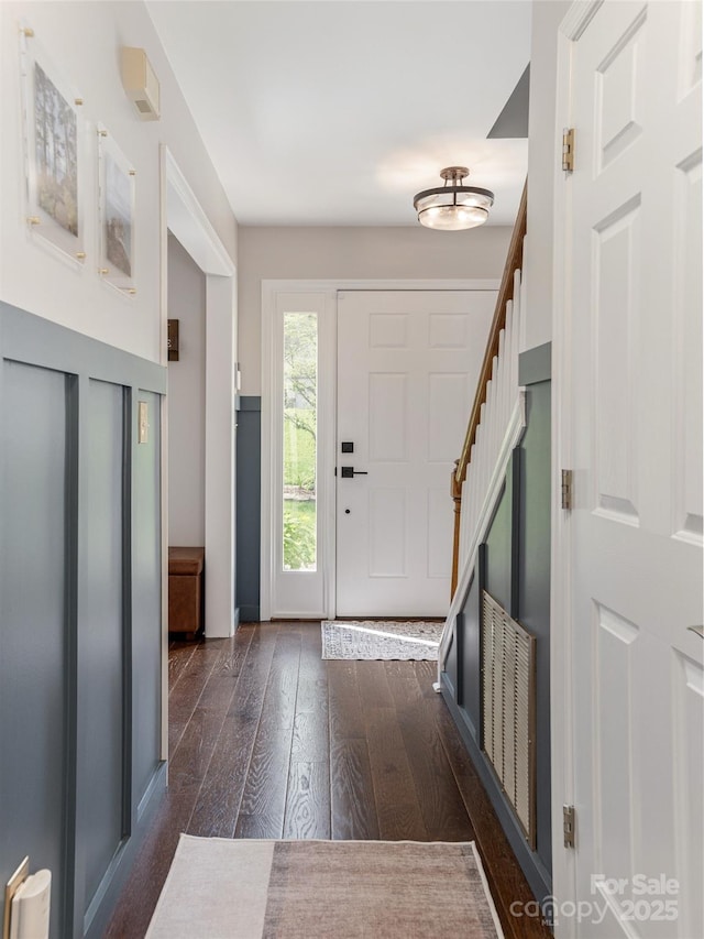 502 Windsor Forest Ct, Fletcher, NC 28732 - entryway featuring dark wood-style flooring and elevator