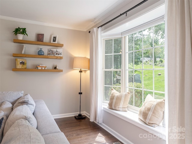 502 Windsor Forest Ct, Fletcher, NC 28732 - living area featuring wood finished floors and crown molding