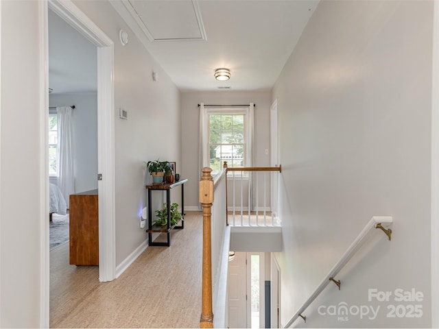502 Windsor Forest Ct, Fletcher, NC 28732 - hall with an upstairs landing and light wood-style floors