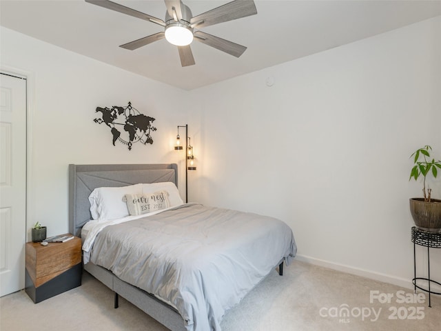 502 Windsor Forest Ct, Fletcher, NC 28732 - bedroom with light colored carpet and ceiling fan