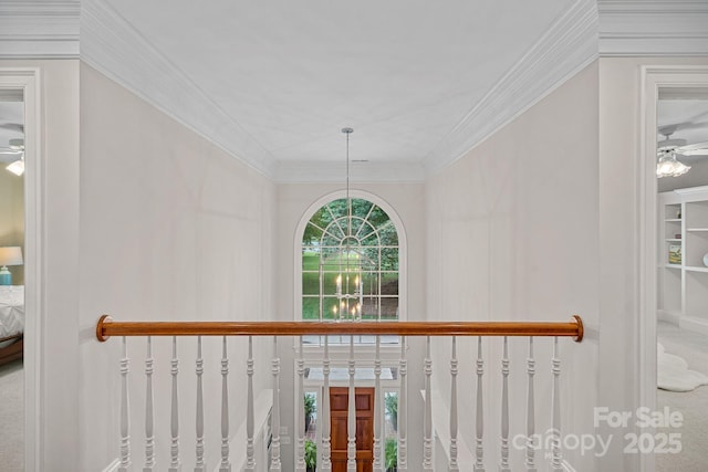 1317 Longleaf Ct, Matthews, NC 28104 - detailed view of ornamental molding and a ceiling fan