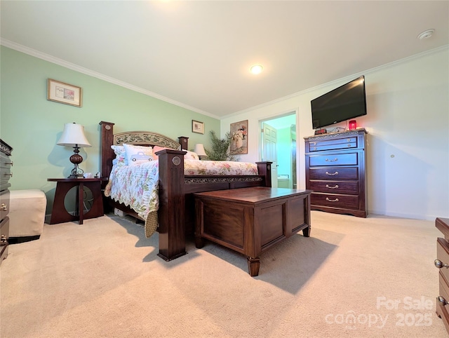 4713 White Store Rd, Wingate, NC 28174 - bedroom with ornamental molding and light carpet