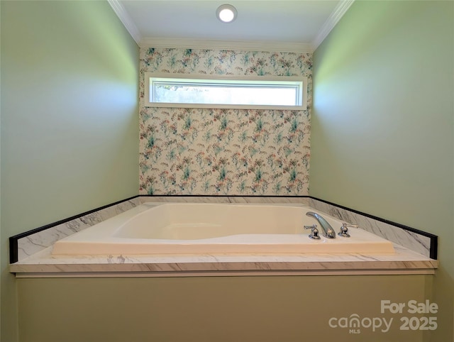 4713 White Store Rd, Wingate, NC 28174 - bathroom featuring a bath and ornamental molding