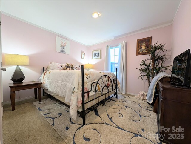 4713 White Store Rd, Wingate, NC 28174 - bedroom featuring ornamental molding and carpet floors