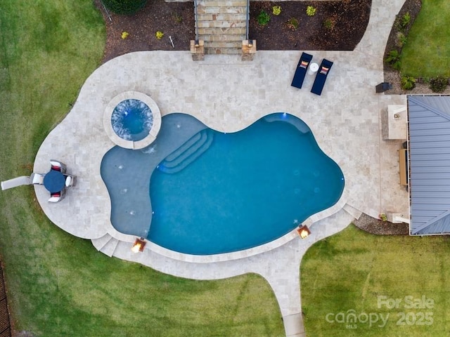 6216 N Rd, York, SC 29745 - view of pool featuring a lawn