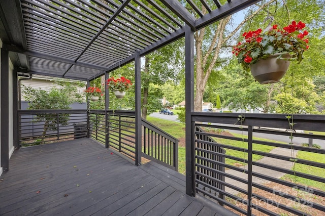 6501 Piney Path Rd, Charlotte, NC 28212 - wooden terrace featuring a pergola