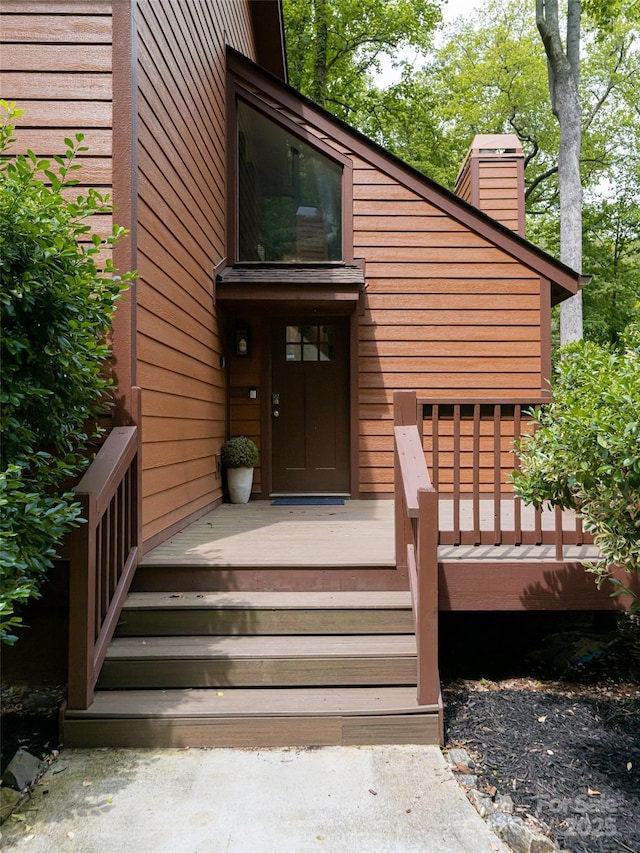 107 N Garden Ct, Fletcher, NC 28732 - doorway to property with a chimney