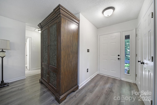 1003 Cranberry Cir, Fort Mill, SC 29715 - foyer with dark wood-style floors and a textured ceiling
