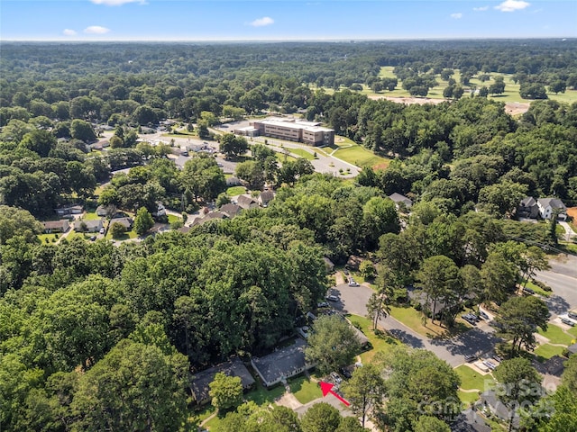 3130 Erskine Dr, Charlotte, NC 28205 - aerial view of property's location with a heavily wooded area