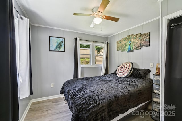 19 Lockman Rd, Maggie Valley, NC 28751 - bedroom featuring ornamental molding, wood finished floors, and ceiling fan