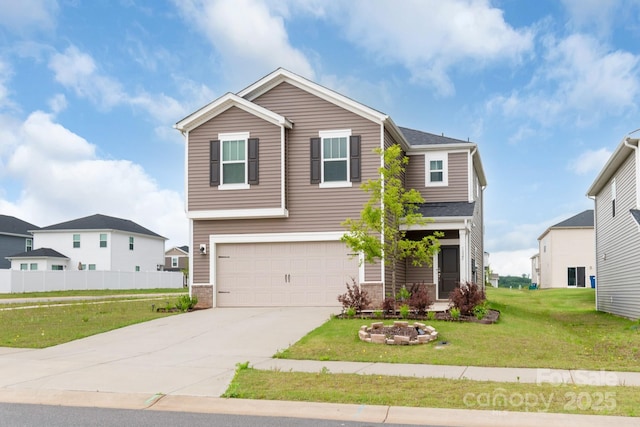 1022 Jeffery Dean Ct, Albemarle, NC 28001 - view of front of property with concrete driveway and an attached garage