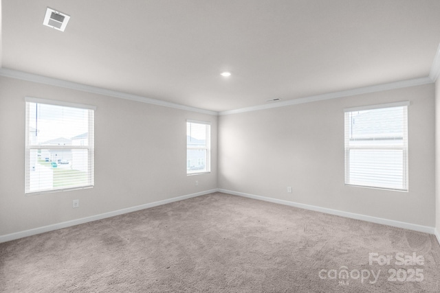 1022 Jeffery Dean Ct, Albemarle, NC 28001 - carpeted empty room featuring crown molding and baseboards