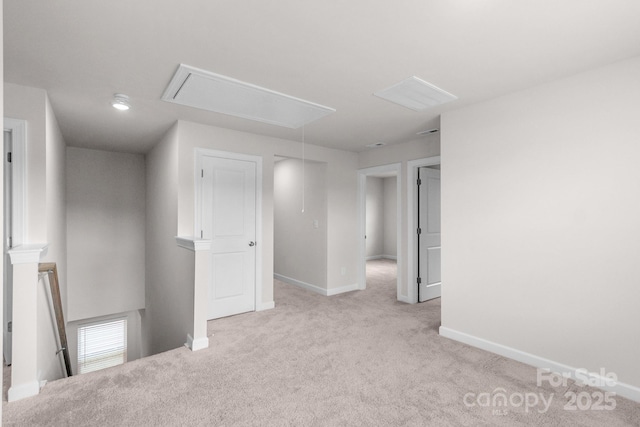 1022 Jeffery Dean Ct, Albemarle, NC 28001 - spare room with attic access and carpet