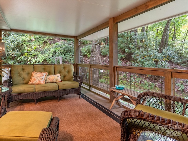 21 Fern Haven Ln, Fairview, NC 28730 - sunroom featuring outdoor lounge area