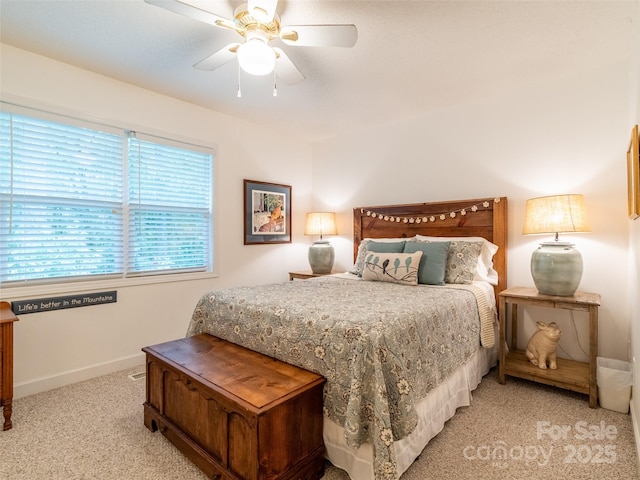 21 Fern Haven Ln, Fairview, NC 28730 - bedroom featuring light carpet and ceiling fan