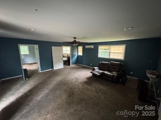 2116 Dana Pl, Shelby, NC 28152 - living room featuring a ceiling fan and carpet