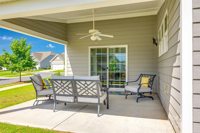 3041 Winged Teal Ct, Belmont, NC 28012 - view of patio / terrace featuring ceiling fan