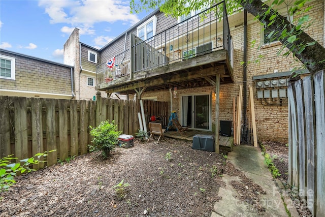3500 Colony Rd Unit B, Charlotte, NC 28211 - rear view of house with brick siding and a balcony