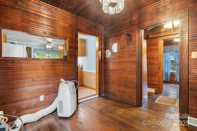 2428 Hamburg Rd, Mars Hill, NC 28754 - corridor featuring wood walls and wood finished floors