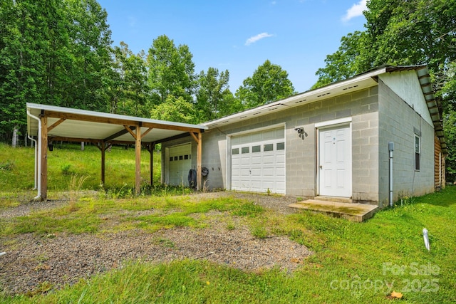2428 Hamburg Rd, Mars Hill, NC 28754 - garage featuring driveway and a garage