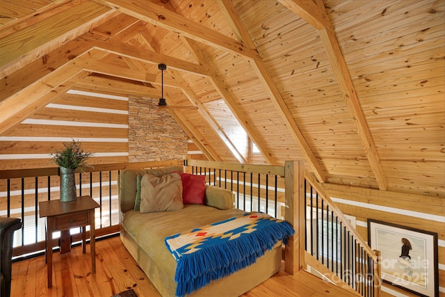 1980 Old Murray Rd, Mars Hill, NC 28754 - bedroom with wooden ceiling and hardwood / wood-style floors