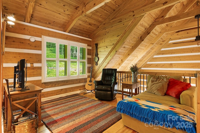 1980 Old Murray Rd, Mars Hill, NC 28754 - bedroom featuring wood ceiling, wood walls, and wood finished floors