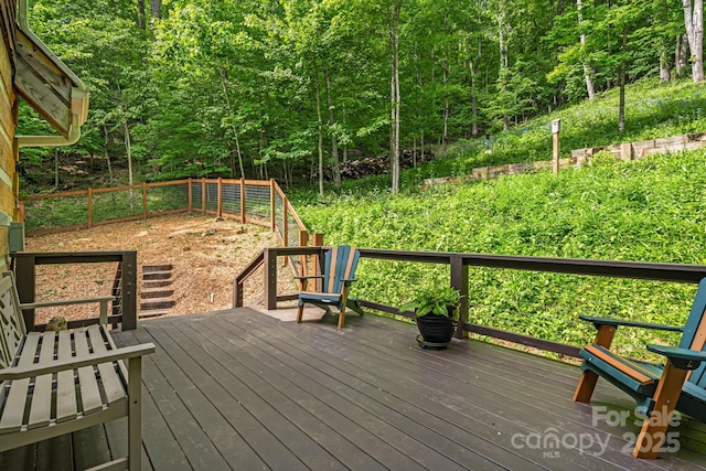 1980 Old Murray Rd, Mars Hill, NC 28754 - wooden terrace featuring a view of trees
