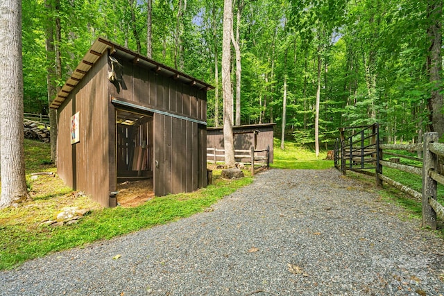 1980 Old Murray Rd, Mars Hill, NC 28754 - view of outbuilding featuring a wooded view
