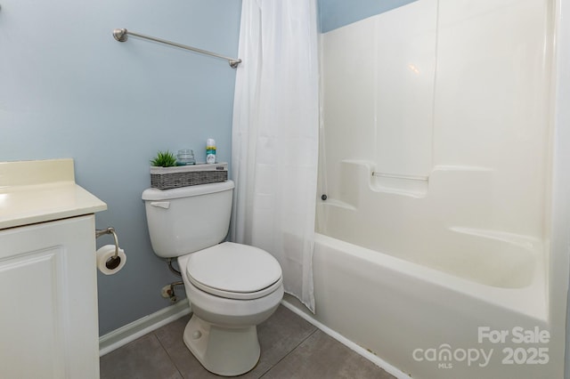 409 Lexie Ln, Rock Hill, SC 29732 - bathroom featuring tile patterned floors, vanity, and shower / bathtub combination with curtain