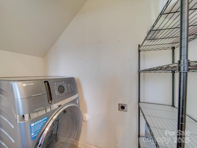 120 Prairie View Ct, Belmont, NC 28012 - washroom featuring washer / dryer and baseboards