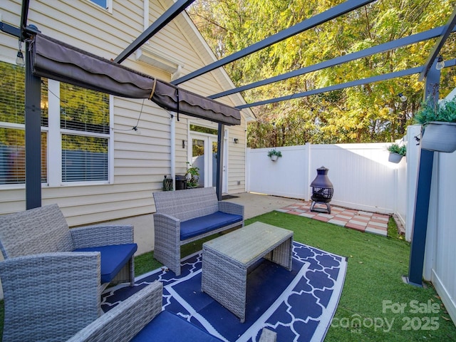 120 Prairie View Ct, Belmont, NC 28012 - view of patio / terrace featuring an outdoor living space