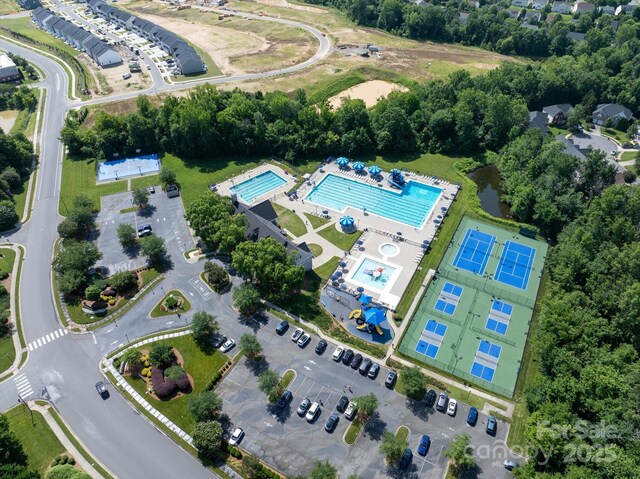 1498 Burrell Ave NW, Concord, NC 28027 - aerial view of property's location featuring a pool