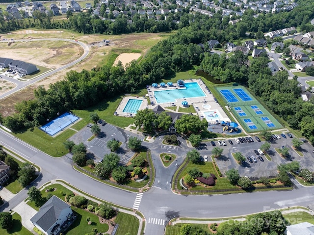 1498 Burrell Ave NW, Concord, NC 28027 - aerial view of property and surrounding area with a pool area