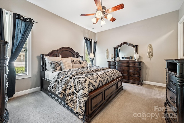 16547 Bastille Dr, Charlotte, NC 28278 - bedroom featuring light colored carpet and a ceiling fan