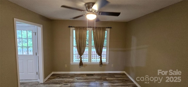 221 Flat Branch Trl, Mill Spring, NC 28756 - empty room featuring wood finished floors and a ceiling fan