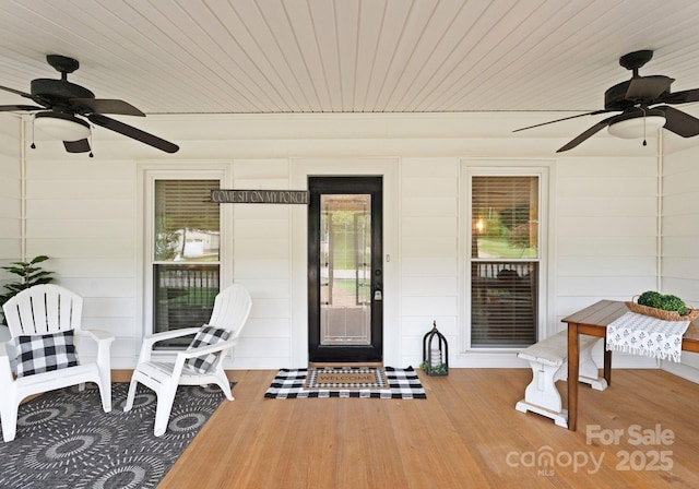 515 N Main Gq St, Granite Quarry, NC 28146 - sunroom / solarium with a ceiling fan