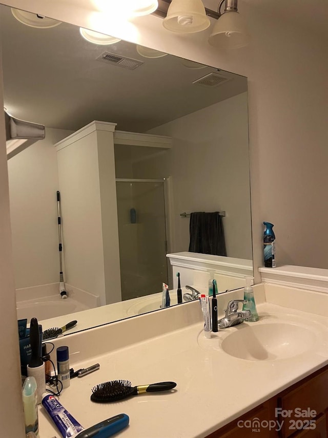 13116 Erwin Rd, Charlotte, NC 28273 - full bathroom with a stall shower, vanity, and a garden tub