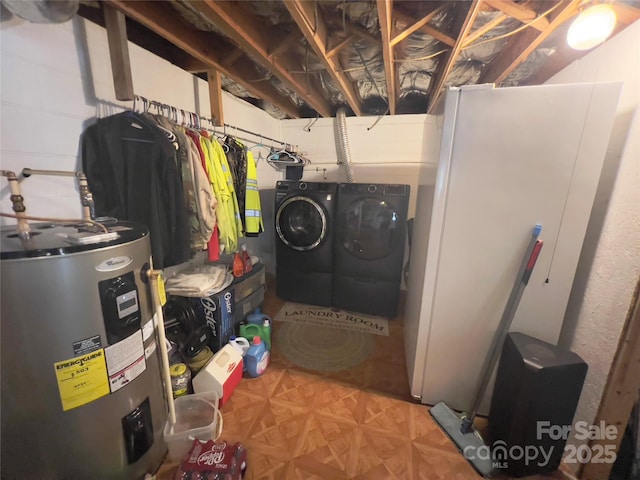 803 Bannon Pl, Lenoir, NC 28645 - unfinished basement with electric water heater and washer and clothes dryer