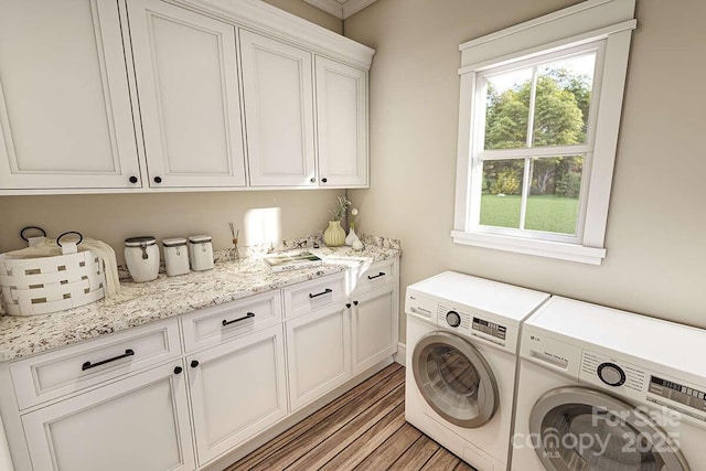 2106 Piper Ridge Dr, Lenoir, NC 28645 - washroom featuring cabinet space, independent washer and dryer, and light wood finished floors