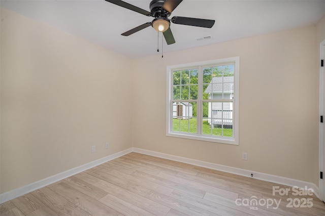 903 Brookdale St, Kannapolis, NC 28083 - spare room with light wood-type flooring and a ceiling fan