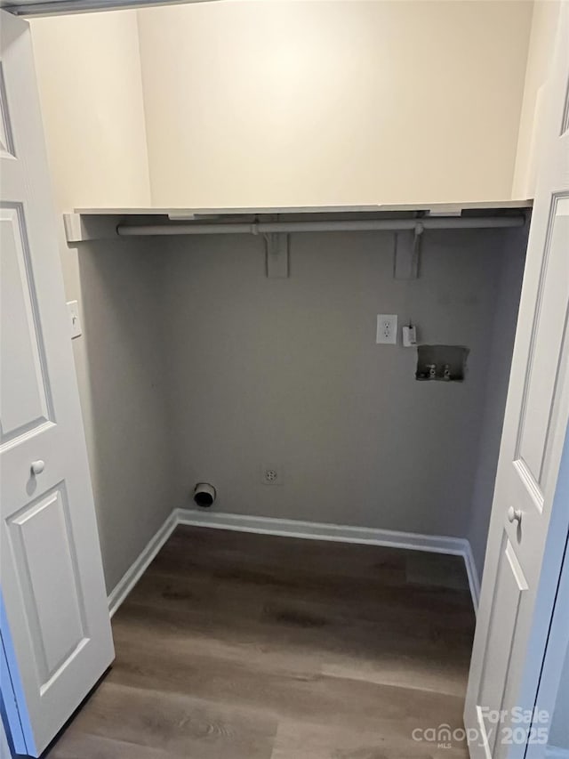 1714 Maribel Ave, Charlotte, NC 28216 - laundry area with wood finished floors and hookup for a washing machine